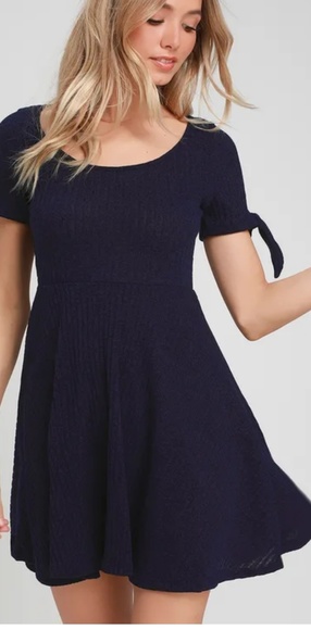 NWT Lulu's navy dress - Picture 3 of 4
